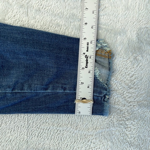 7 For All Mankind High Waist Ankle Gwenevere Skinny Jeans Dark Wash Size 23 - Picture 2 of 9